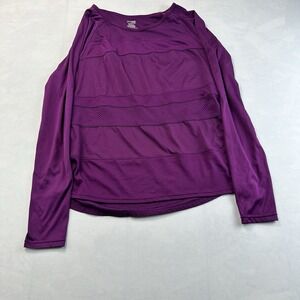 Danskin Now DriMore Purple Long Sleeve Athletic Top Women's XXL 20 Activewear